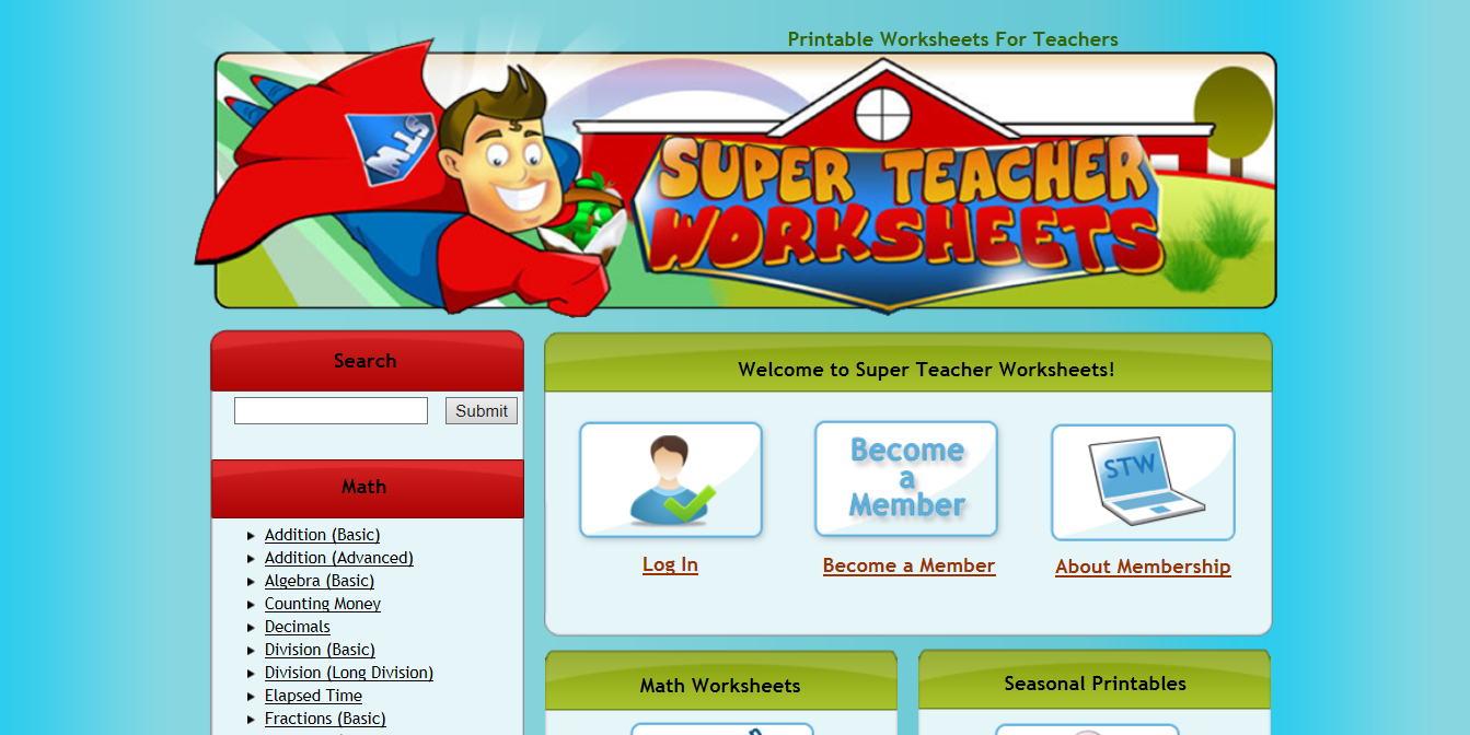 Super Teacher Worksheets | Primary Junction