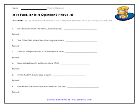super teacher worksheet fact and opinion
