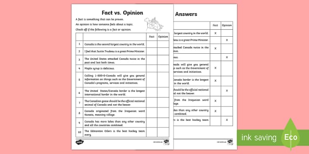super teacher worksheet fact and opinion
