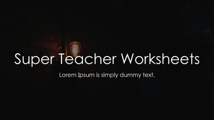 super teacher worksheet free account