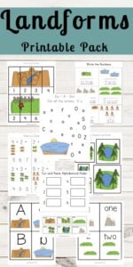 FREE Printable Do a Dot Landforms for Kids Worksheets