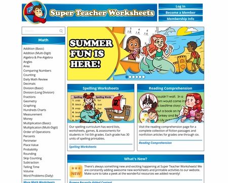 super teacher worksheet login info