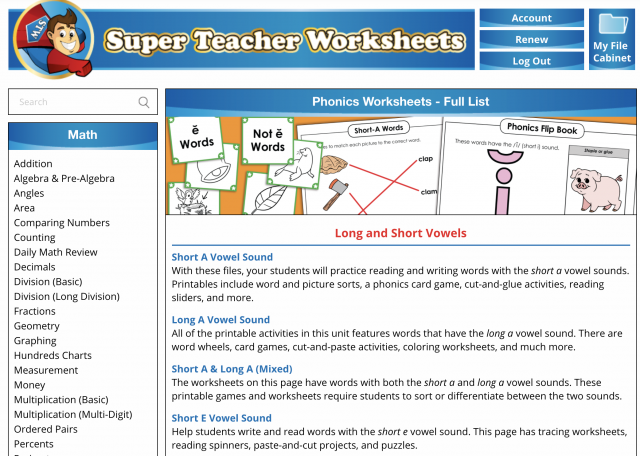 Super Teacher Worksheets Review - Homeschool Tablet