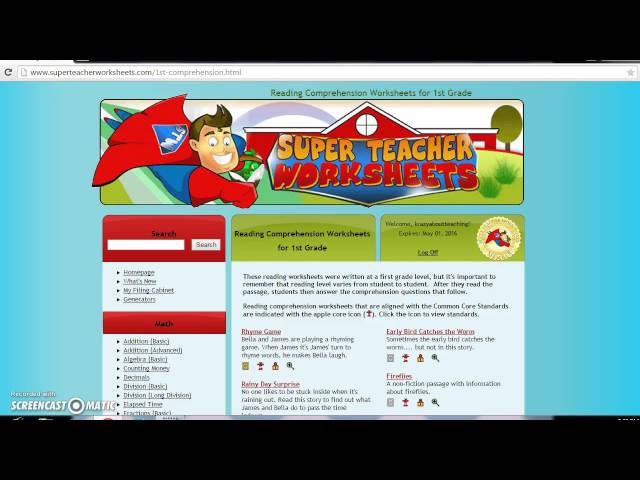 Check out Super Teacher Worksheets! - YouTube