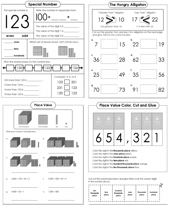 super teacher worksheet place value 3rd grade