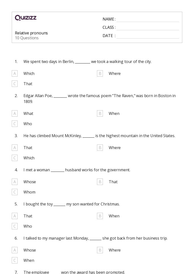 super teacher worksheet pronouns