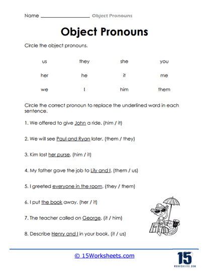 super teacher worksheet pronouns