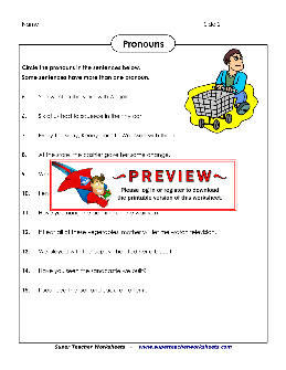 super teacher worksheet pronouns