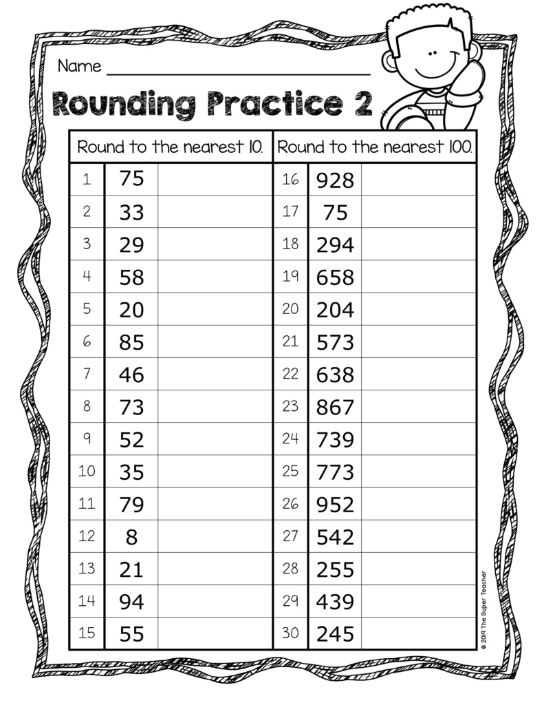 Free Rounding Practice Worksheets - The Super Teacher