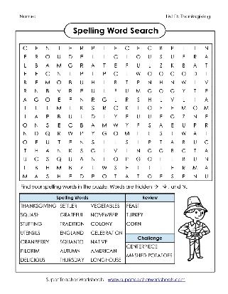 super teacher worksheet thanksgiving