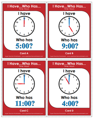 Telling Time in Hours