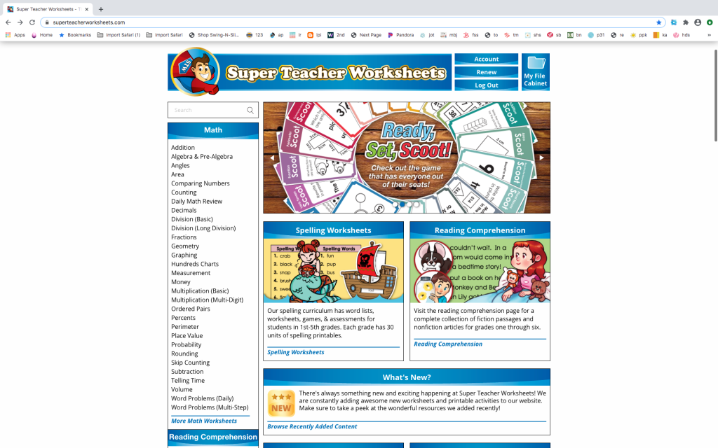 super teacher worksheet username and password 2014