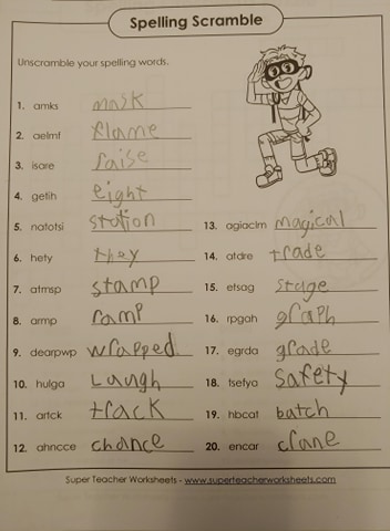 super teacher worksheet word search
