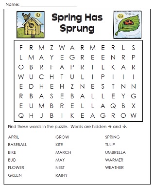 super teacher worksheet word search