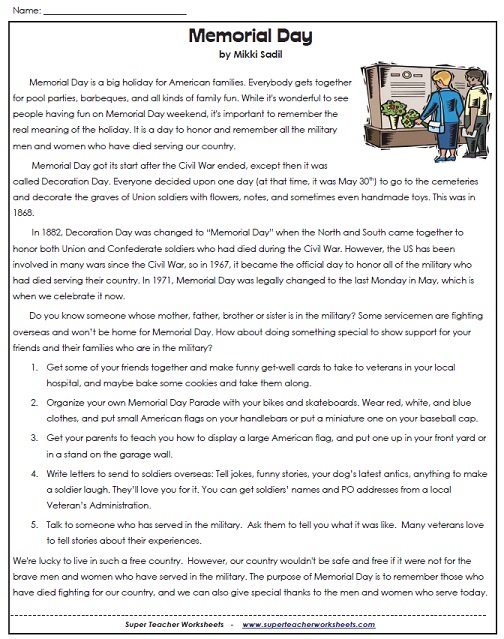 super teachers worksheet reading comprehension