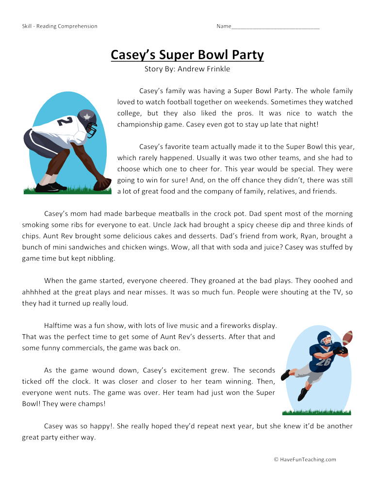 super teachers worksheet reading comprehension
