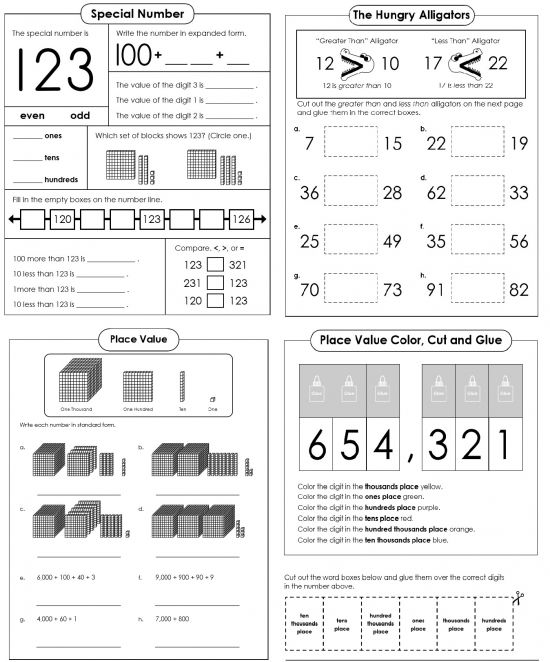 Download tons of printable Place Value worksheets on Super Teacher ...