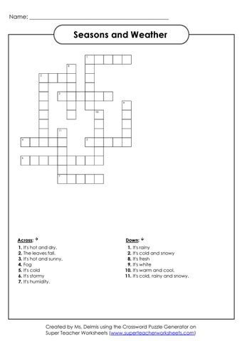 Super teacher worksheets seasons and weather by Simled - Issuu