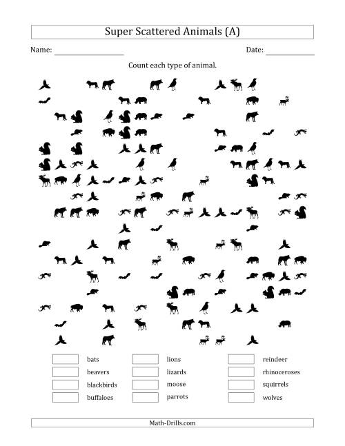 Counting Animal Pictures in Super Scattered Arrangements (About 50 ...