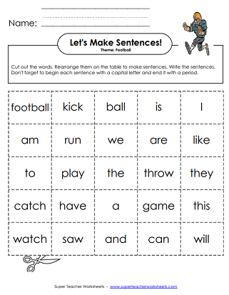 Football Worksheets