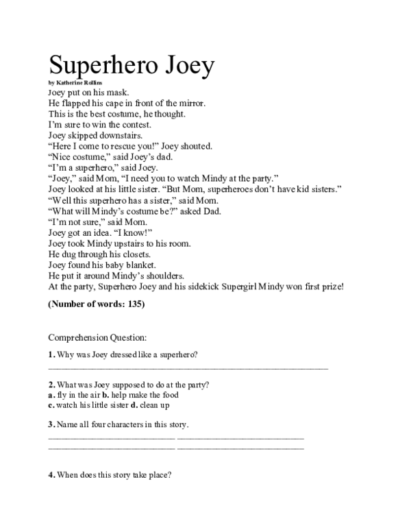 DOC) Superhero Joey | Virgilina Dimaranan - Academia.edu