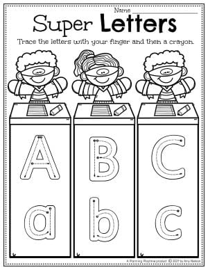 superhero worksheet preschool