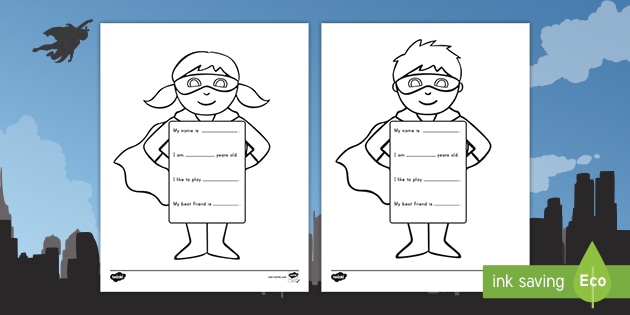 Superhero Coloring for Kids | Back to School Resources