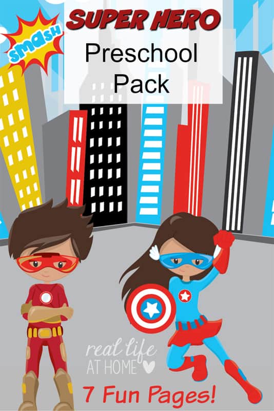 superhero worksheet preschool