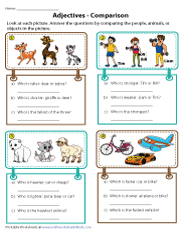 Comparative and Superlative Adjectives Worksheets