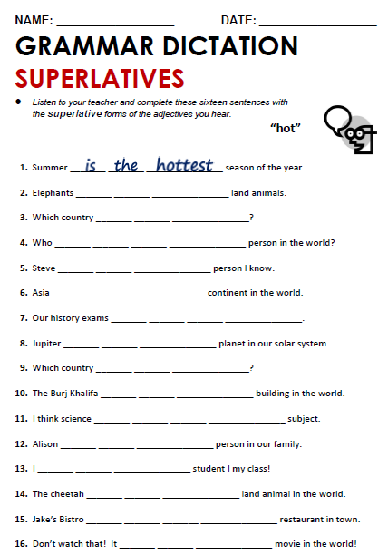 Superlatives - All Things Grammar