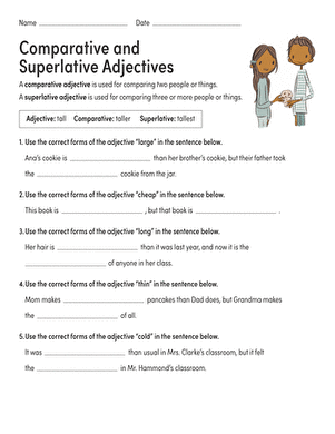 Comparatives and Superlatives | Worksheet 