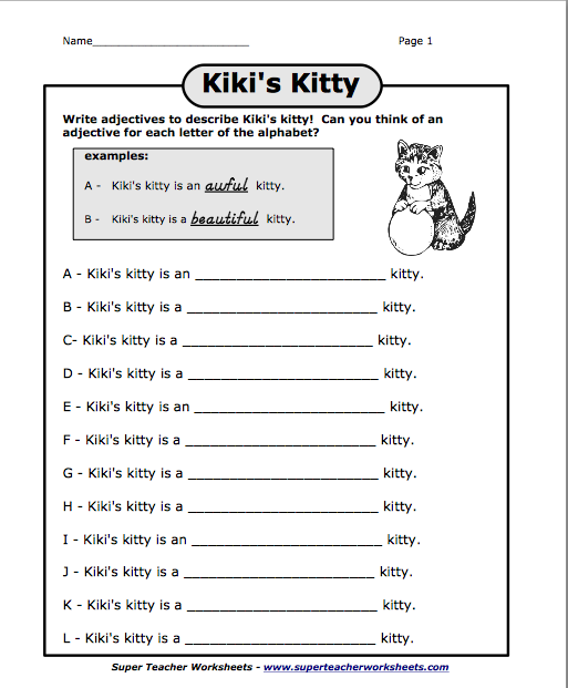 super teacher worksheets | English Republic