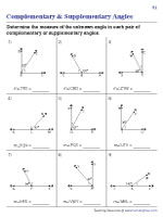 supplementary angles worksheet to print
