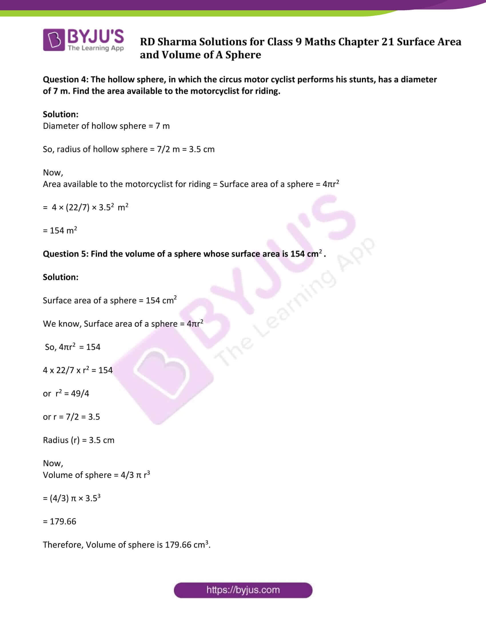 surface area and volume of spheres worksheet