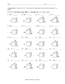 surface area and volume worksheet grade 7