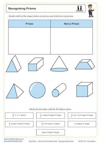 surface area and volume worksheet with answers
