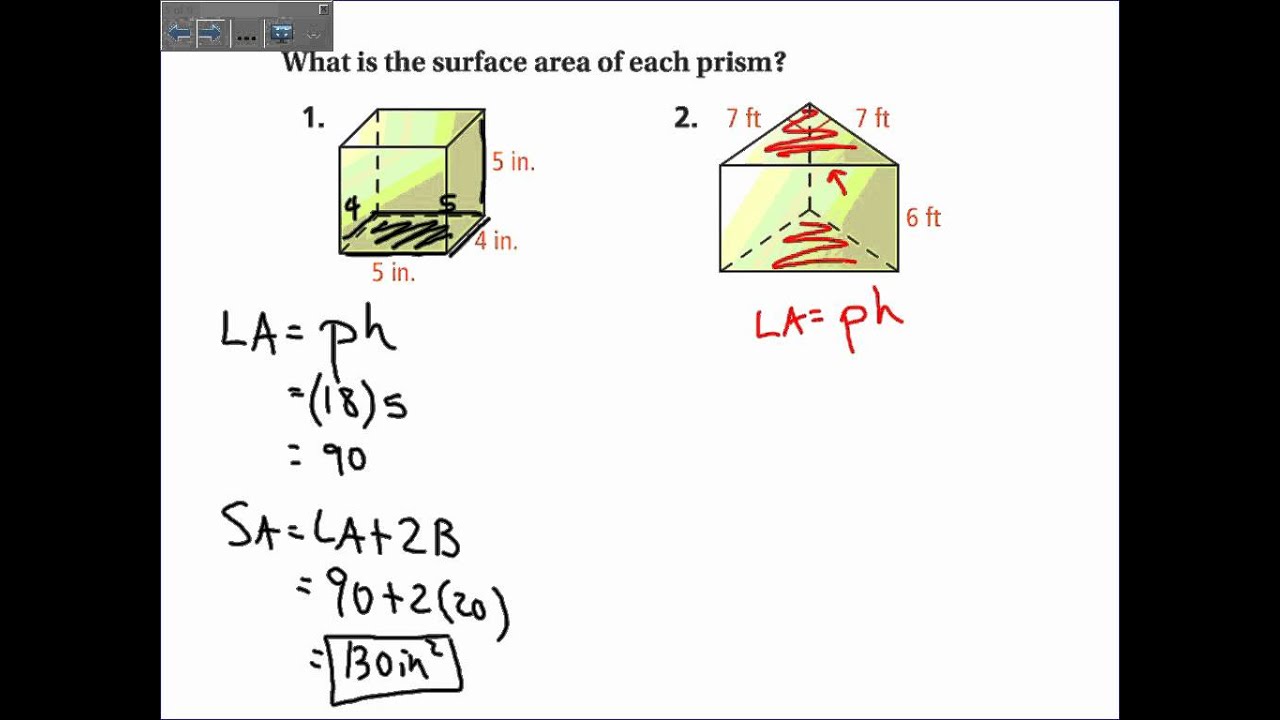 surface area of prisms and cylinders worksheet answers