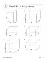 surface area of rectangular prisms worksheet