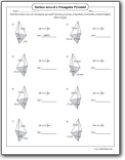 surface area of triangular pyramid worksheet
