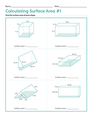 Calculating Surface Area #1 | Interactive Worksheet 