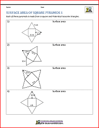 Surface Area Worksheet 6th Grade