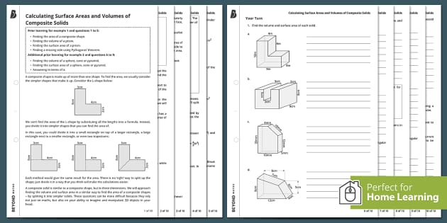 ? Calculating Surface Areas &  Volumes of Composite Solids KS4