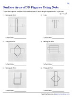 surface area worksheet with nets