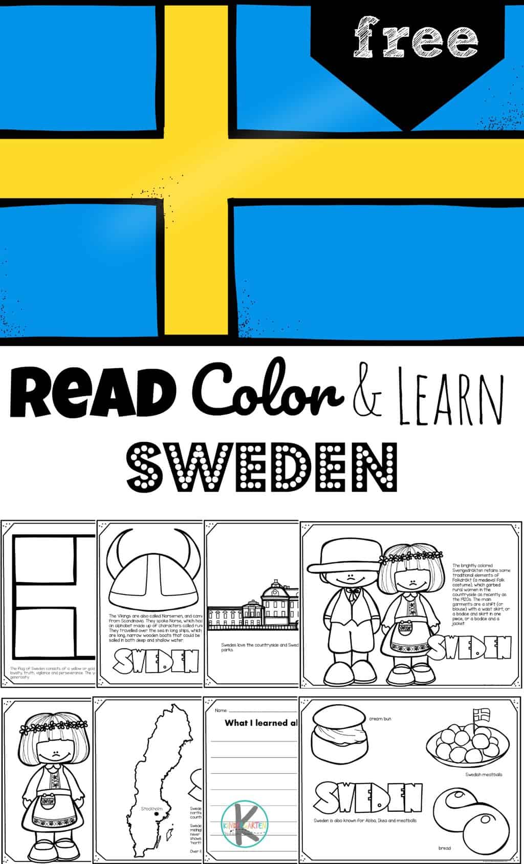 FREE Printable Sweden Coloring Pages for Kids