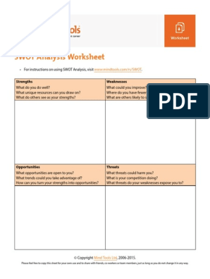 NOTA TOPIK 3 - SWOT AnalysisWorksheet 2 PDF | PDF
