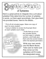 Syllabication Worksheets | edHelper.com