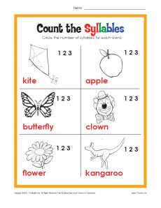 Syllables worksheets... - Alphabet Blossom - Miss Mariam | Facebook