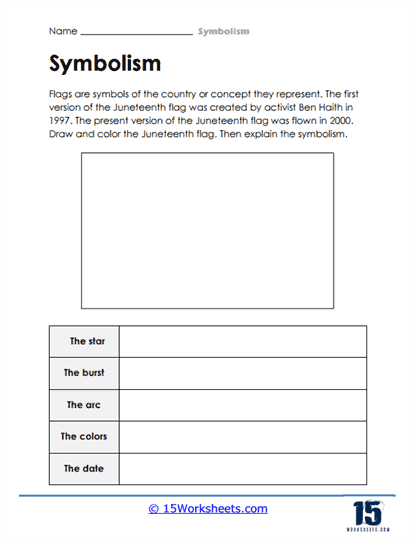 symbolism worksheet for middle school