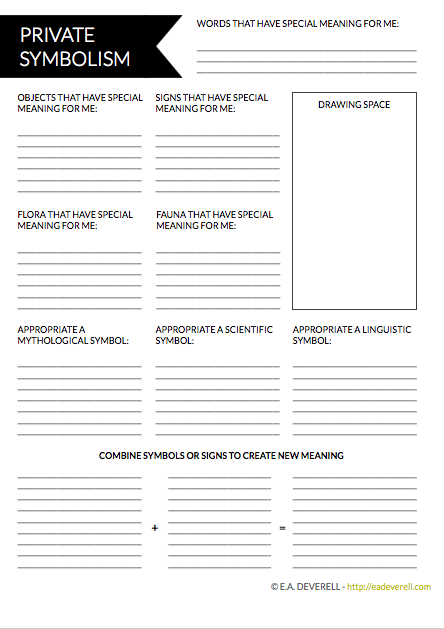 symbolism worksheet for middle school