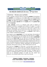 Grammar - Revise Your Symbols Lesson Plan for 7th - 9th Grade ...